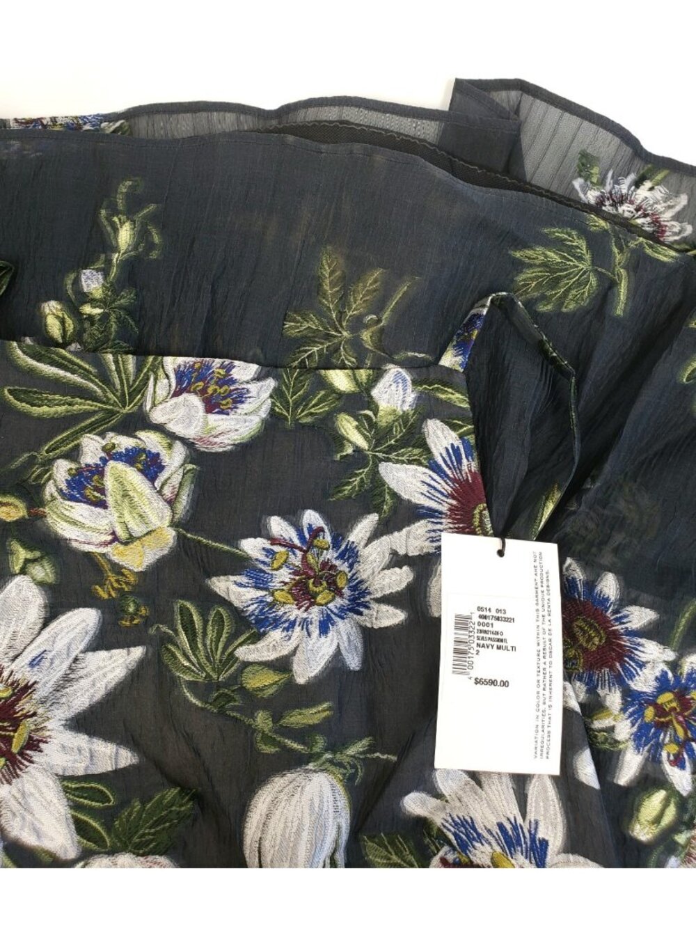 $6550 Oscar De La Renta Women's Floral Embroidered Silk Blend Mini Dress Size 2 - Picture 5 of 7